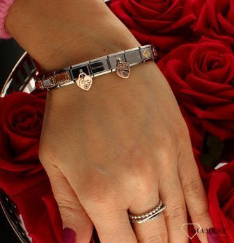 Nomination - Link 9K Rose Gold 'Łabędź z sercem' 430104 55. Link wykonany z najwyższej jakości stali szlachetnej oraz 9K złota kolorze różowym. Element do bransoletki komponowanej Nomination. Wybierz go dla siebie lub pod (3).jpg